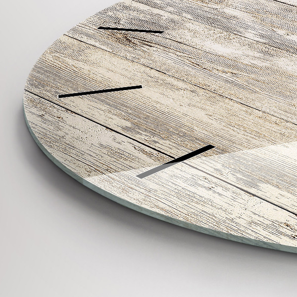 Reloj de pared redondo Paneles de madera