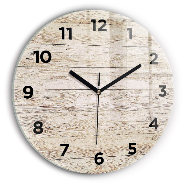 Reloj de pared redondo Paneles de madera