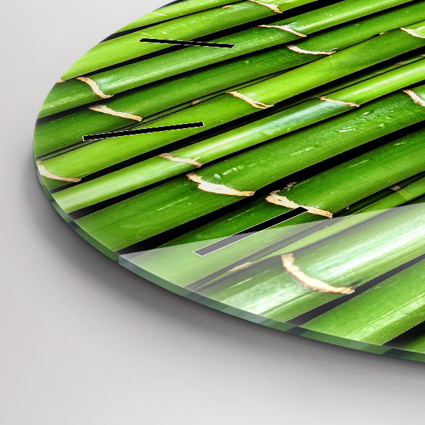 Reloj de cristal redondo Bambú asiático