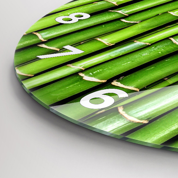 Reloj de cristal redondo Bambú asiático