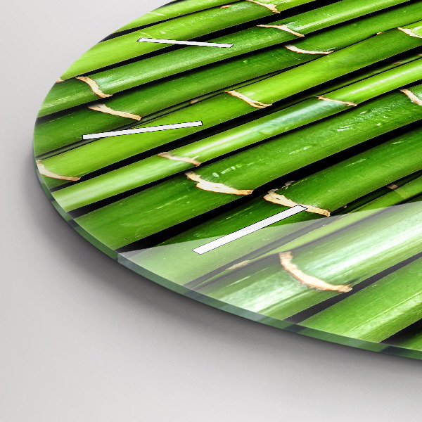 Reloj de cristal redondo Bambú asiático