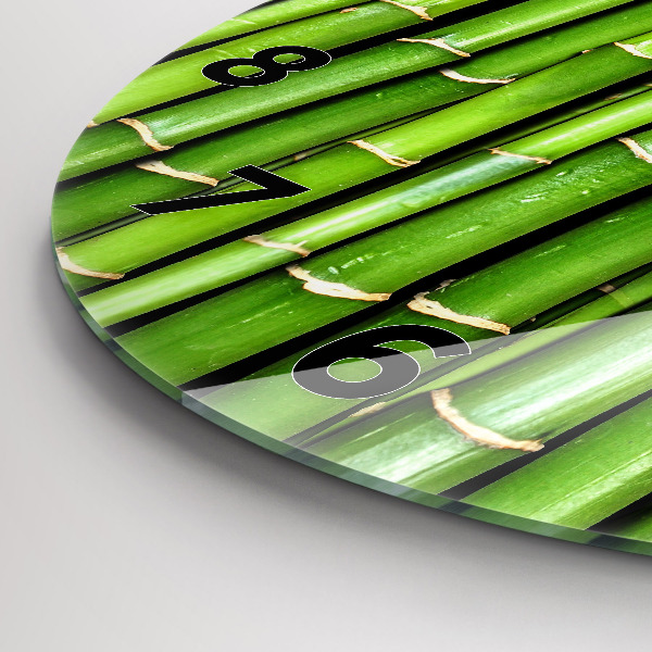 Reloj de cristal redondo Bambú asiático