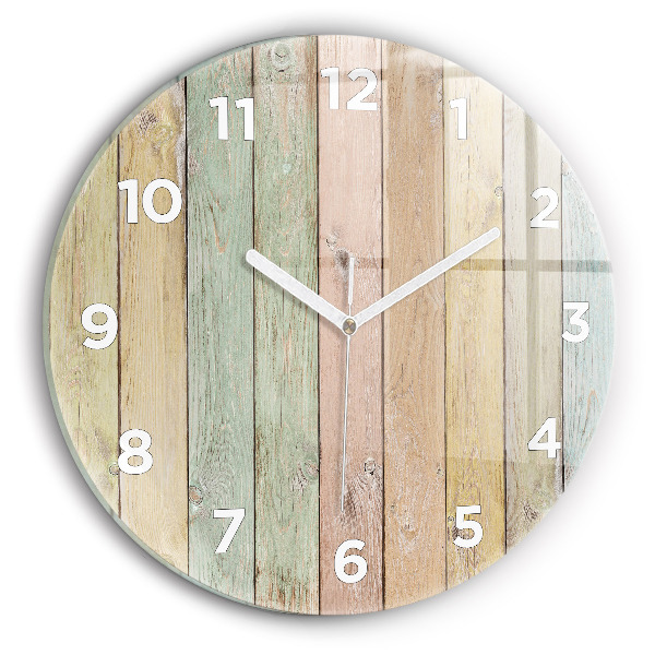 Reloj de cristal redondo Tablas de colores