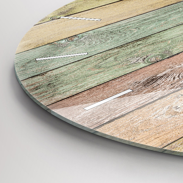 Reloj de cristal redondo Tablas de colores