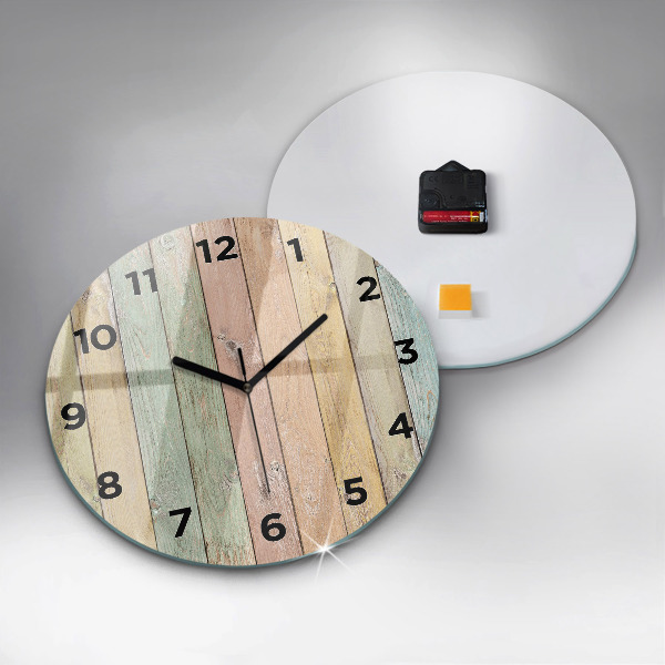 Reloj de cristal redondo Tablas de colores