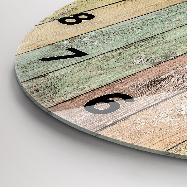 Reloj de cristal redondo Tablas de colores