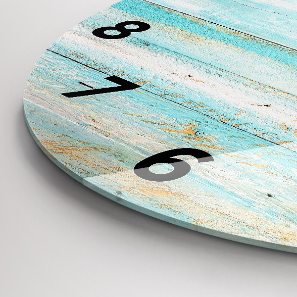 Reloj de cristal redondo Tablas azules