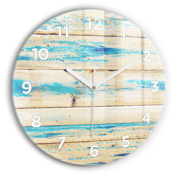 Reloj redondo pared Madera rayada