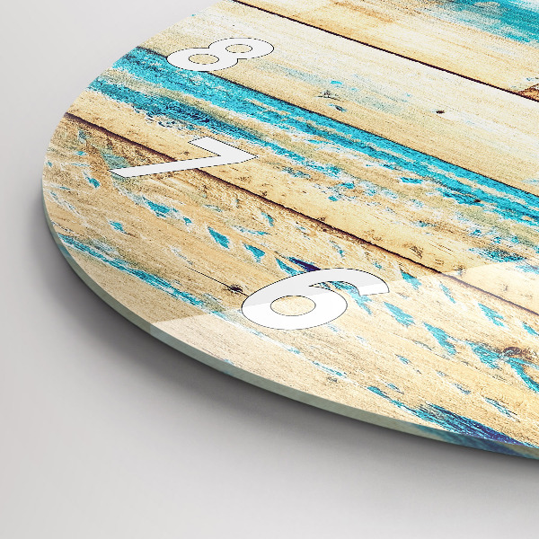 Reloj redondo pared Madera rayada