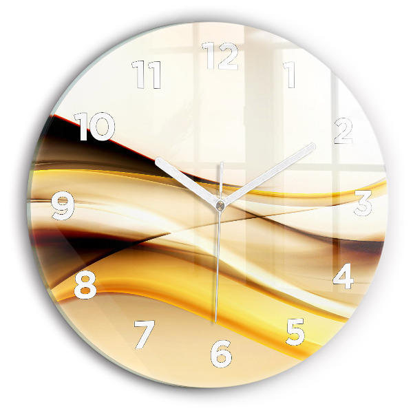 Reloj de cristal redondo Ola abstracta