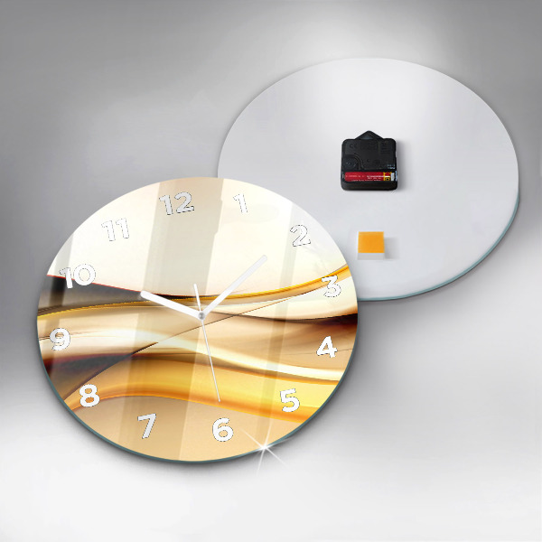 Reloj de cristal redondo Ola abstracta