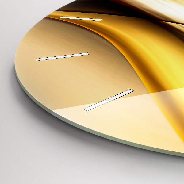 Reloj de cristal redondo Ola abstracta