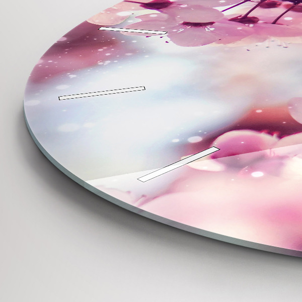 Reloj de pared redondo Flores de primavera