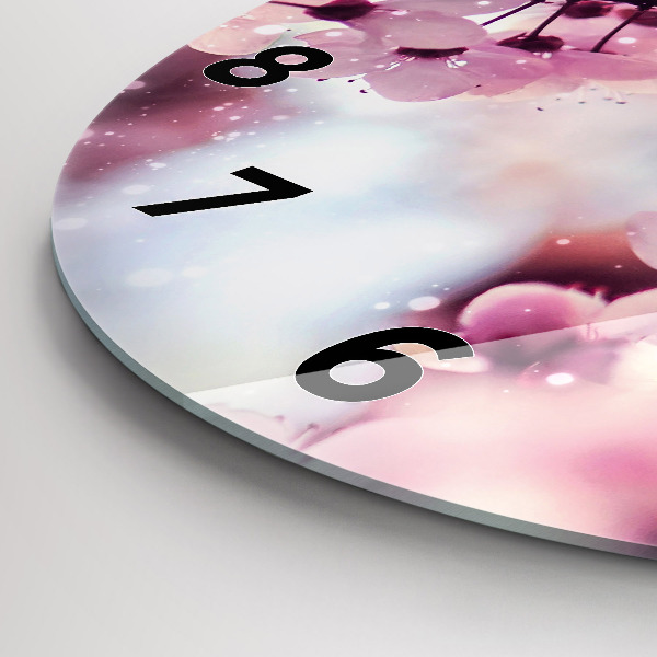 Reloj de pared redondo Flores de primavera