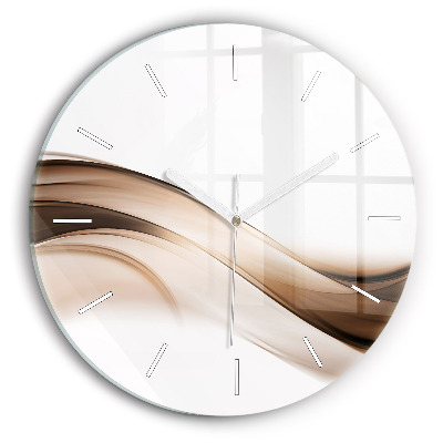 Reloj de cristal redondo Línea abstracta