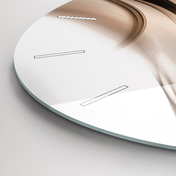 Reloj de cristal redondo Línea abstracta