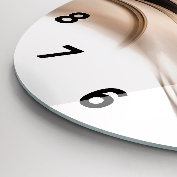 Reloj de cristal redondo Línea abstracta