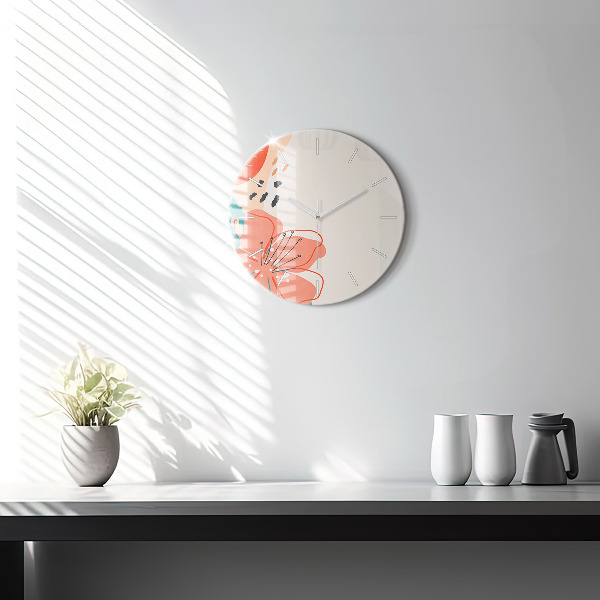 Reloj de pared redondo Plantas hawaianas