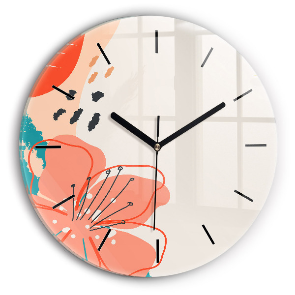 Reloj de pared redondo Plantas hawaianas