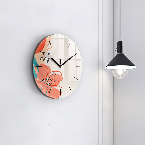 Reloj de pared redondo Plantas hawaianas