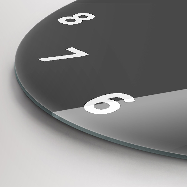 Reloj de cristal redondo Color gris