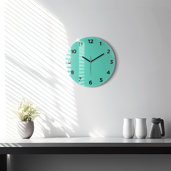 Reloj de pared redondo Color turquesa