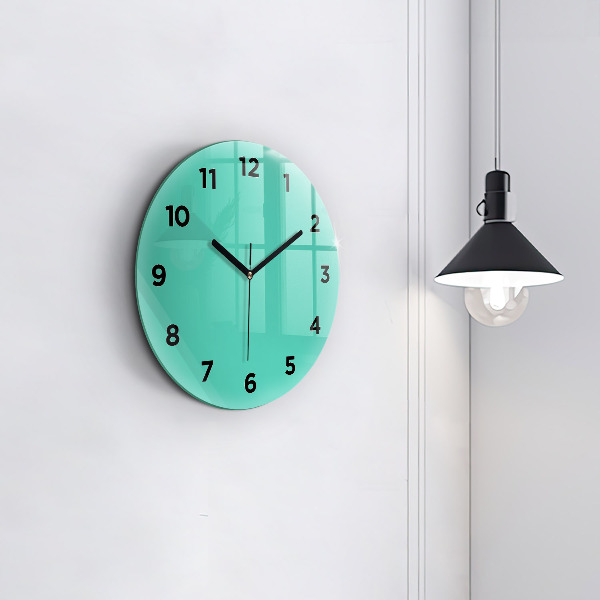 Reloj de pared redondo Color turquesa