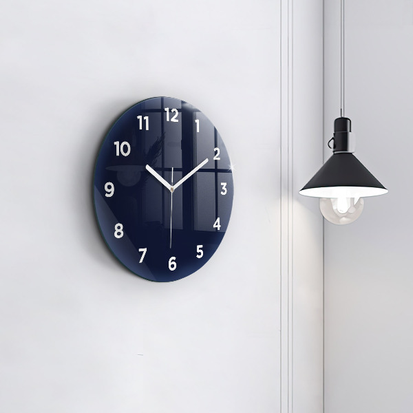 Reloj de pared redondo Color azul oscuro