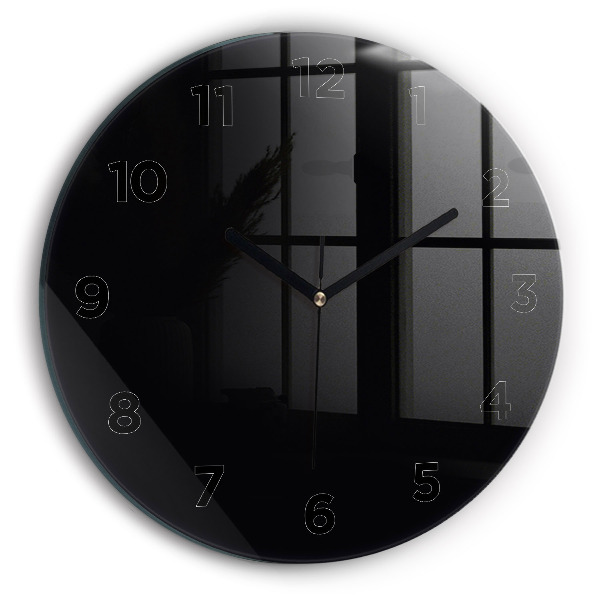 Reloj de pared redondo Color negro