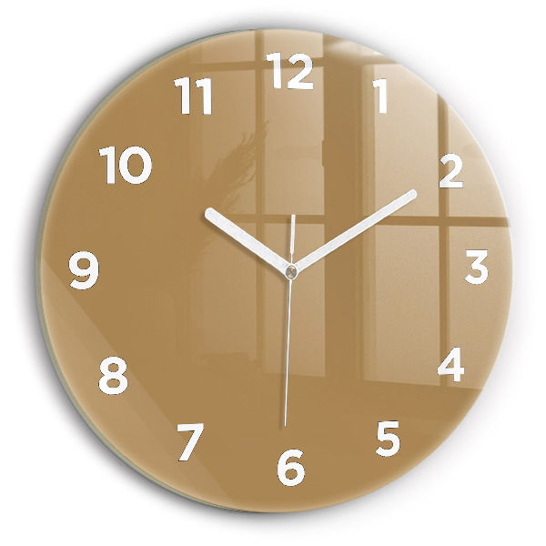Reloj redondo pared Color beige oscuro