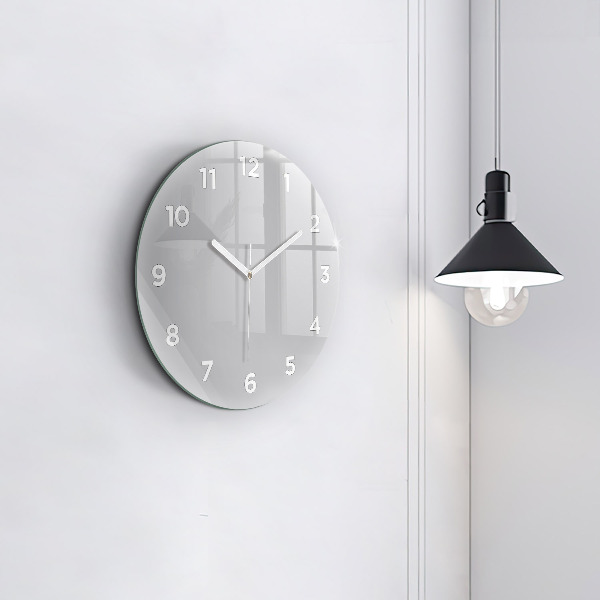 Reloj de pared redondo El color gris claro