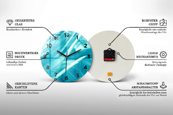 Reloj de pared redondo El color gris claro