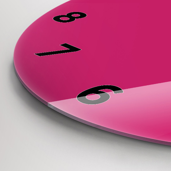 Reloj de cristal redondo El color rosa fuerte