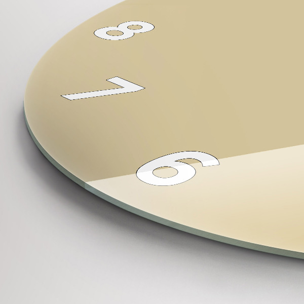 Reloj de cristal redondo El color beige