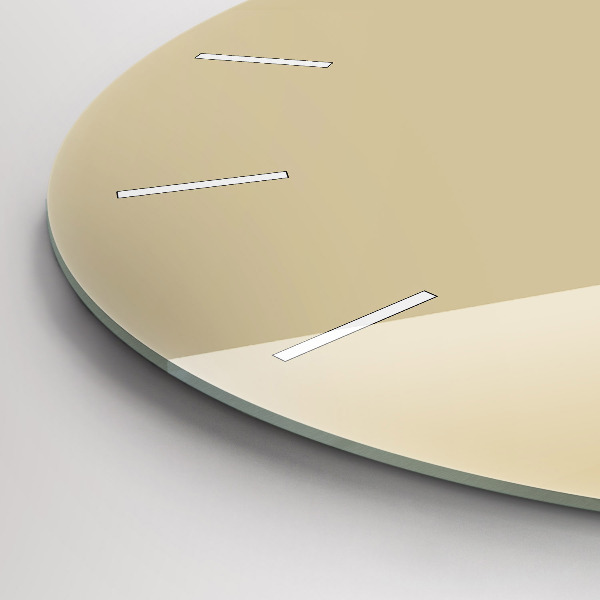 Reloj de cristal redondo El color beige