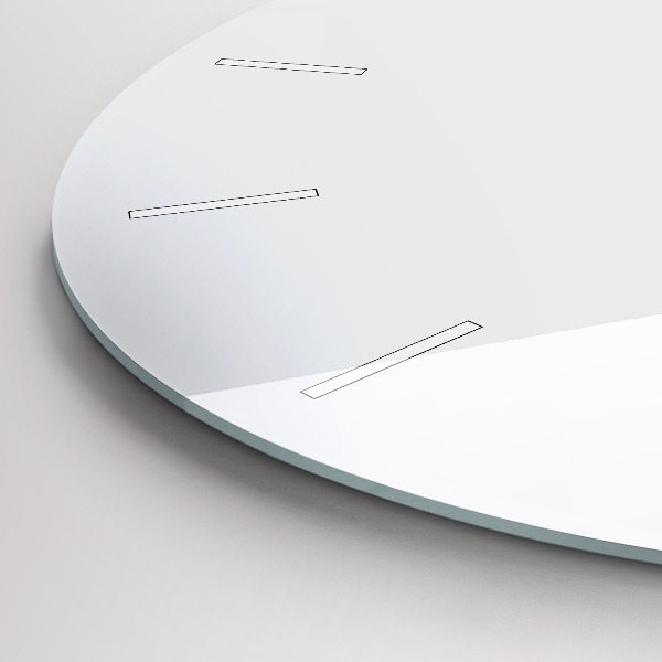 Reloj de cristal redondo Color blanco oscuro