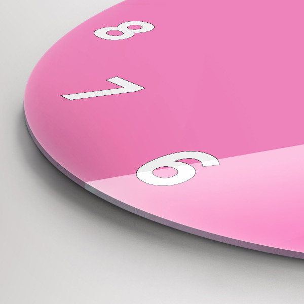 Reloj de cristal redondo Color rosa