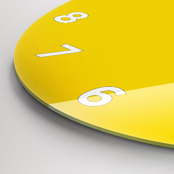 Reloj redondo pared Color amarillo claro