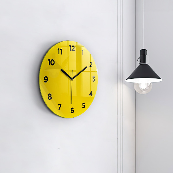Reloj redondo pared Color amarillo claro