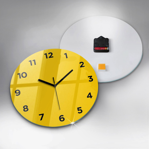 Reloj redondo pared Color amarillo claro