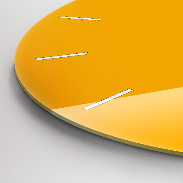 Reloj de cristal redondo Color amarillo dorado