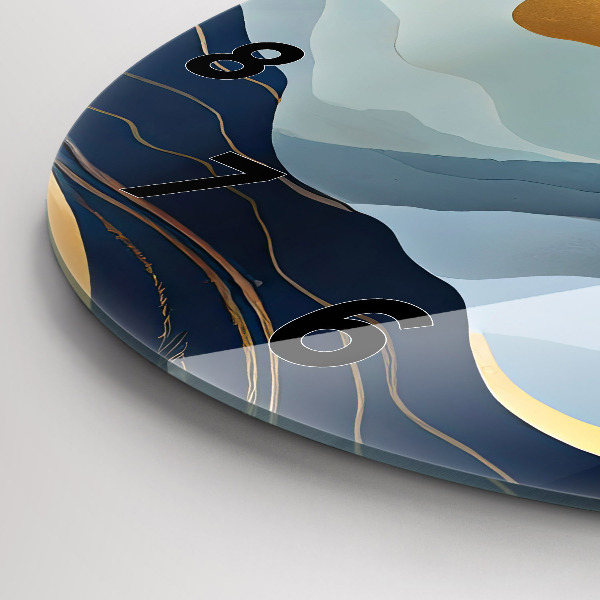 Reloj de cristal redondo Montañas abstractas