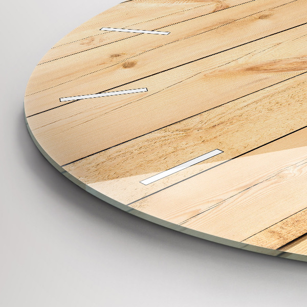 Reloj de pared redondo Tablones de madera