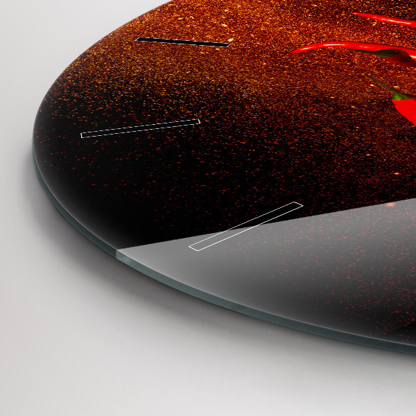 Reloj de pared redondo Pimientos picantes