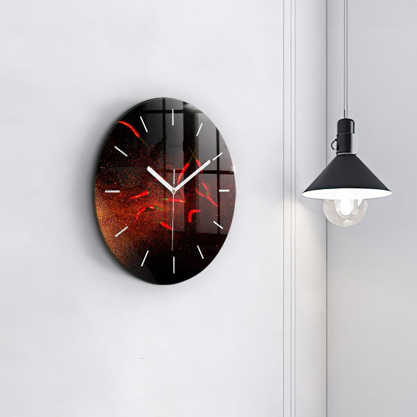 Reloj de pared redondo Pimientos picantes