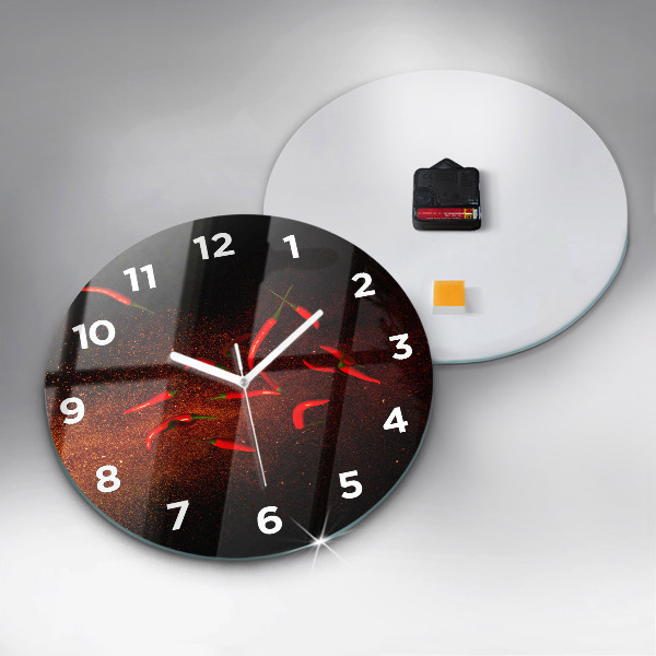 Reloj de pared redondo Pimientos picantes