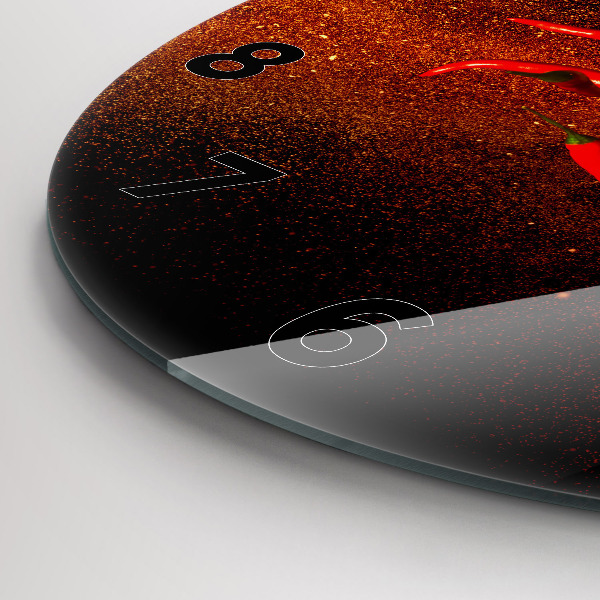 Reloj de pared redondo Pimientos picantes