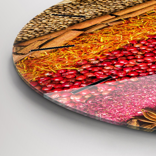 Reloj de pared redondo Filas de especias