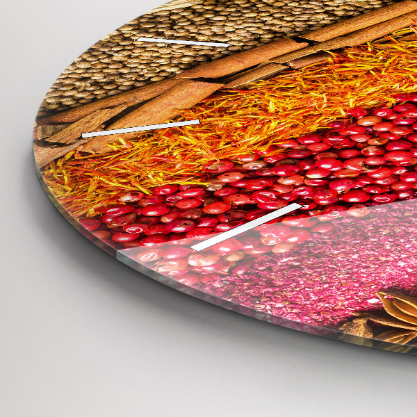 Reloj de pared redondo Filas de especias