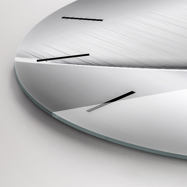 Reloj de cristal redondo Patrón plateado